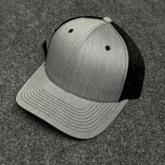 Heather Gray and Black American Flag Cap