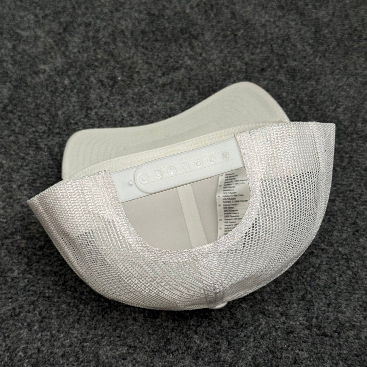 Solid White Mesh Trucker Cap
