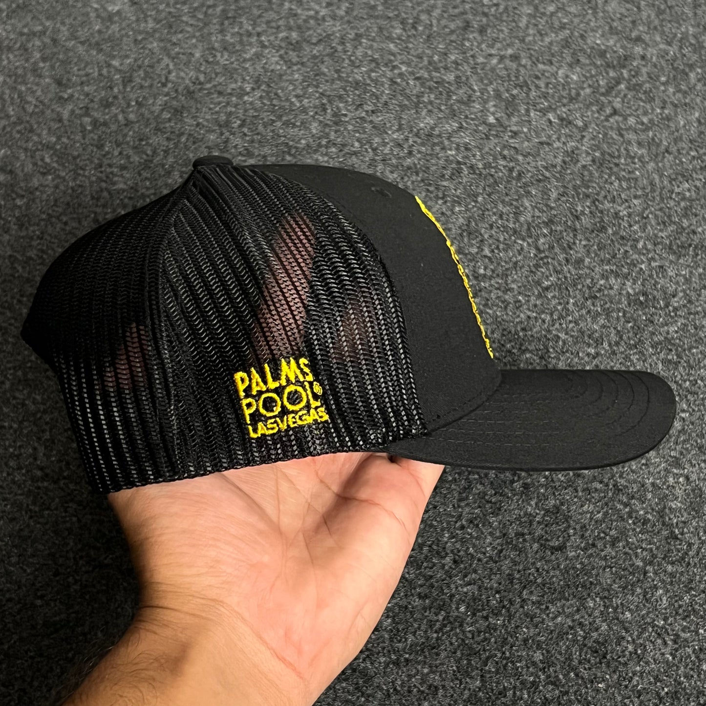 Black Mesh Trucker Cap – Island Tiki Skull Design