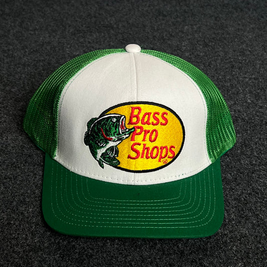 Bass Pro Shops Mesh Trucker Cap – Classic Green & White