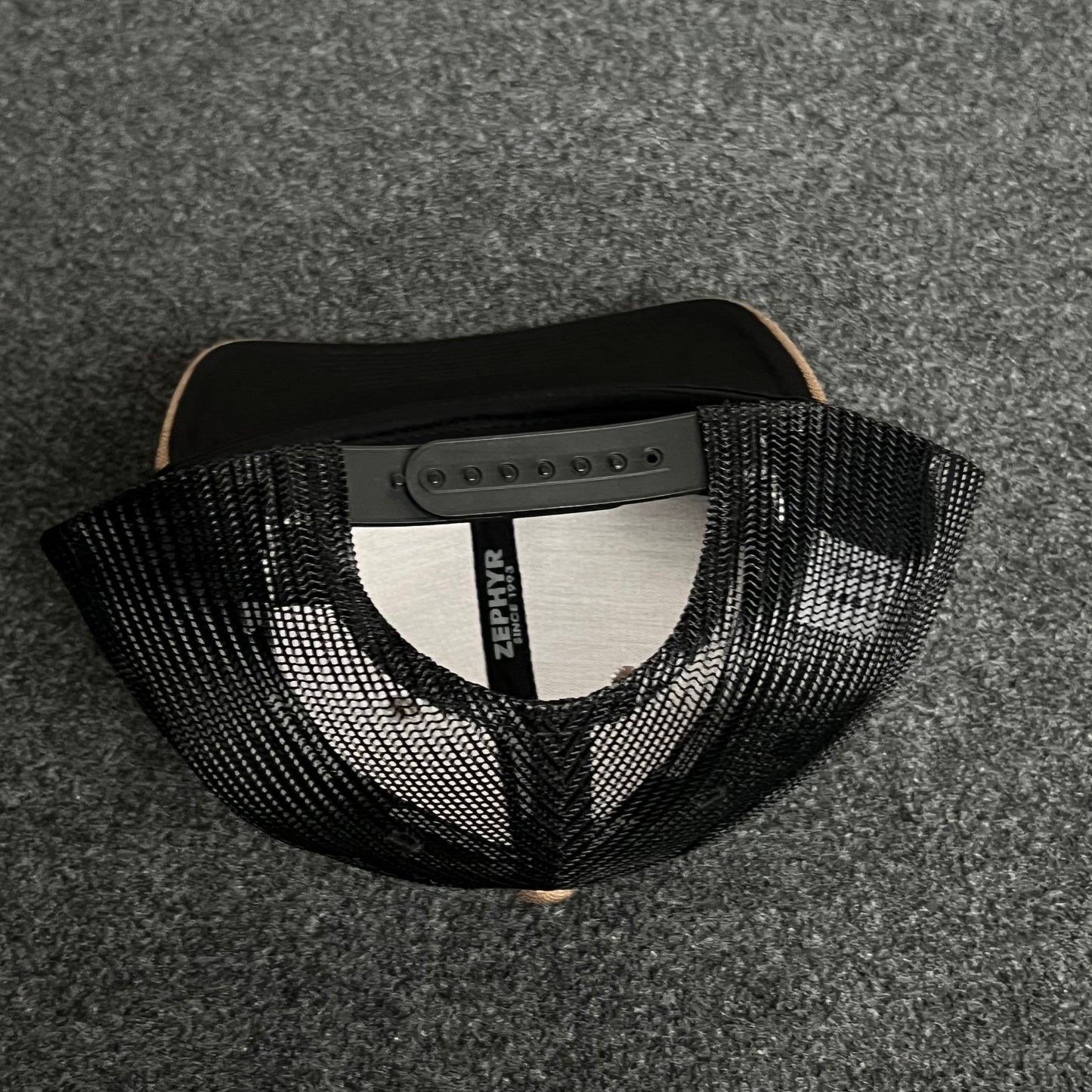 Mesh Trucker Cap – Taupe & Black Edition