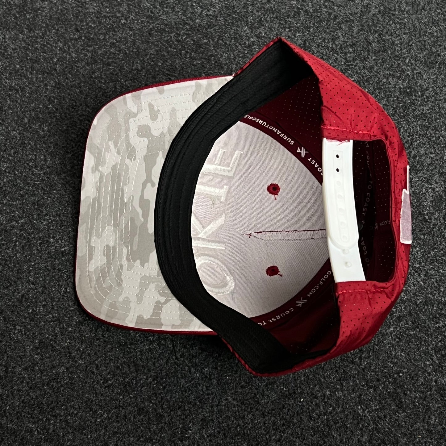 OKIE Mesh Trucker Baseball Cap – Red & White Edition
