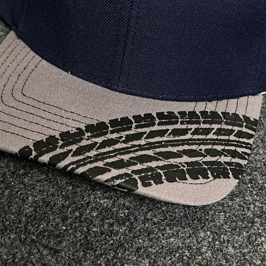 Baseball Cap – Navy with Gray Tire-Tread Brim