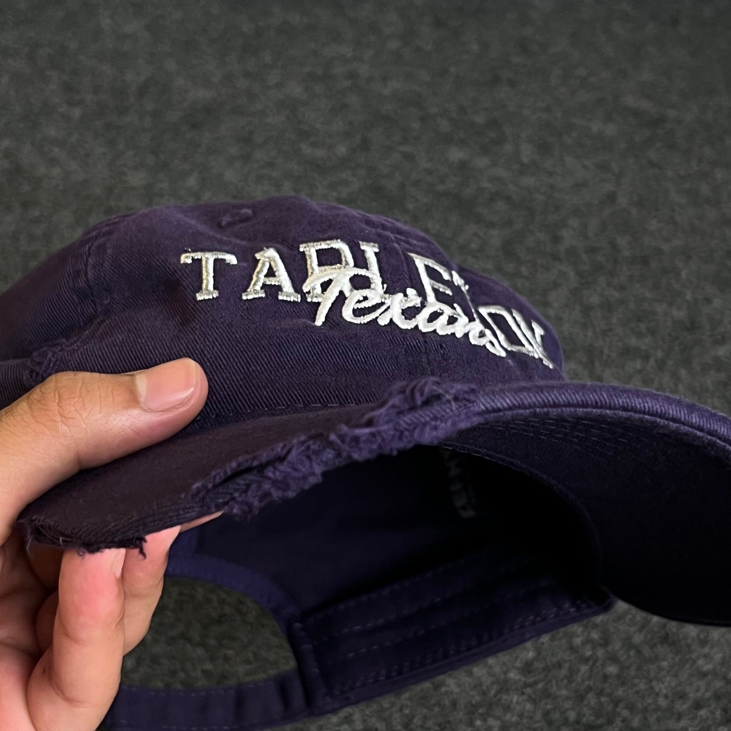 Unstructured Dad Cap – Purple “Tarleton Texans”