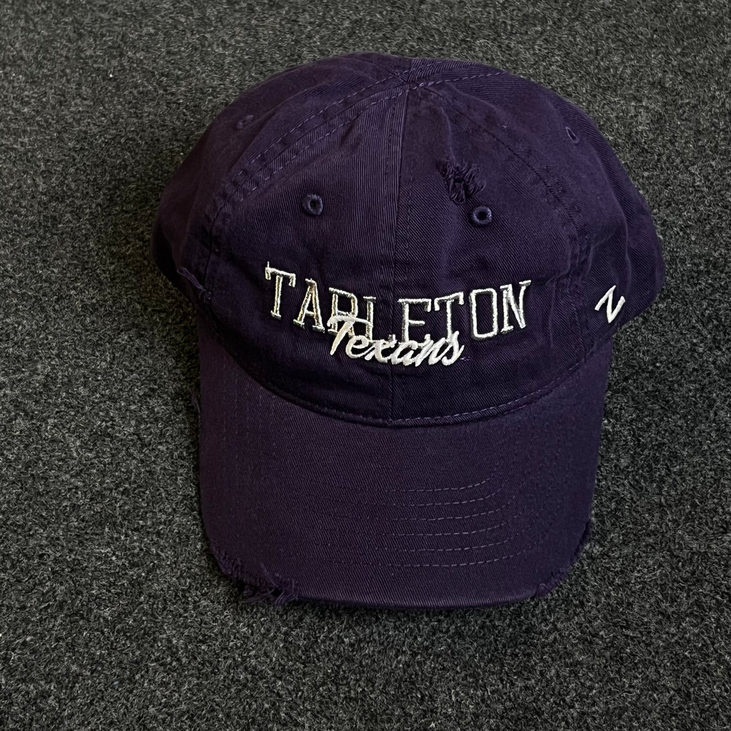 Unstructured Dad Cap – Purple “Tarleton Texans”