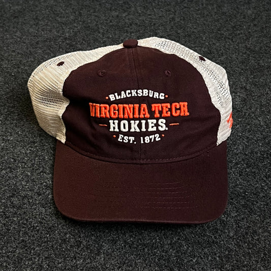 Virginia Tech Hokies Mesh Trucker Cap – Maroon & White Mesh