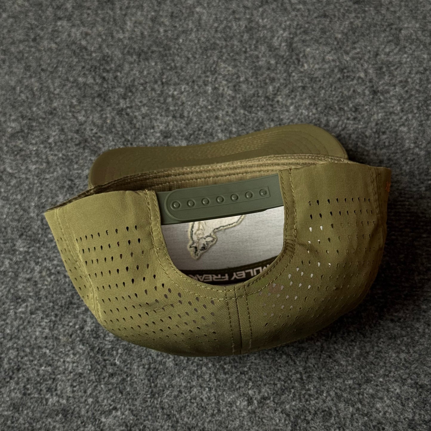 Olive Green and Coyote Howling Wolf Performance Cap
