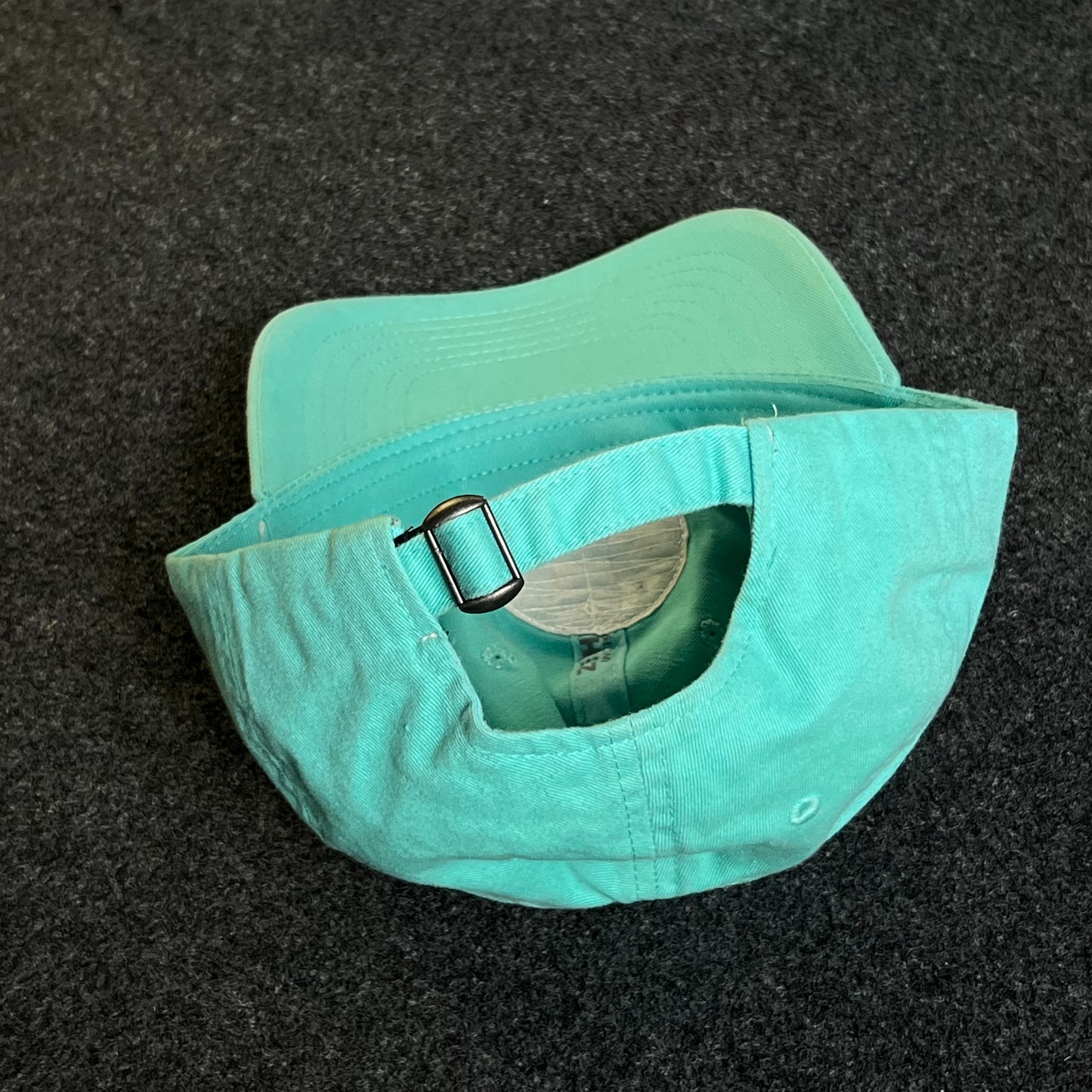 Unstructured Dad Cap – Aqua Teal (Round Patch)