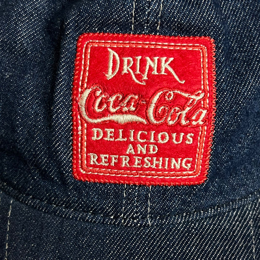 Mesh Trucker Cap – Denim Blue, Red Patch & Khaki Mesh