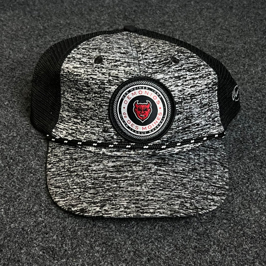 Gray Speckled Soccer Crest Rope Trucker Hat