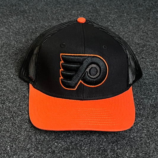 Philadelphia Flyers Authentic Pro Draft Black/Dark Orange Trucker Hat