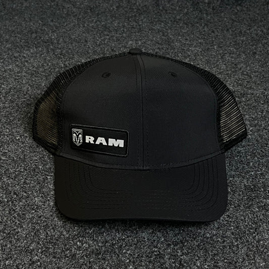 RAM Black Mesh Trucker Cap