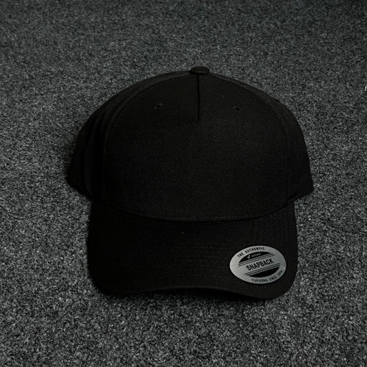 Yupoong Flexfit Blank Black Fitted Baseball Cap