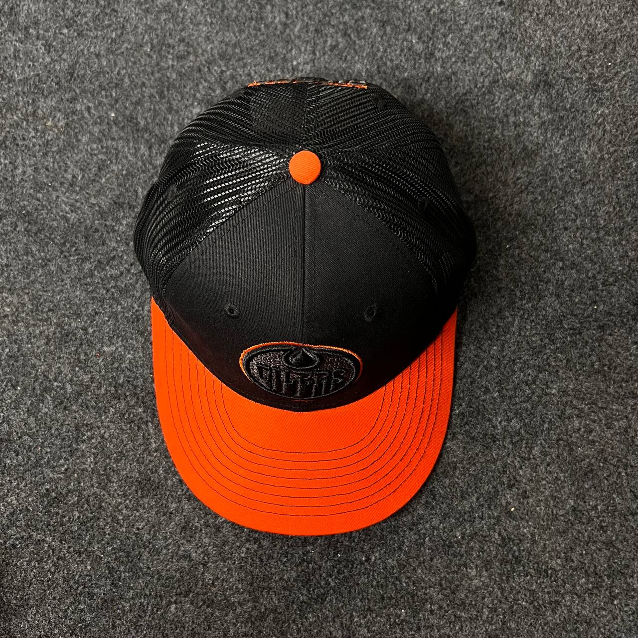 NHL Branded Youth Edmonton Oilers Foam Trucker Snapback Hat.