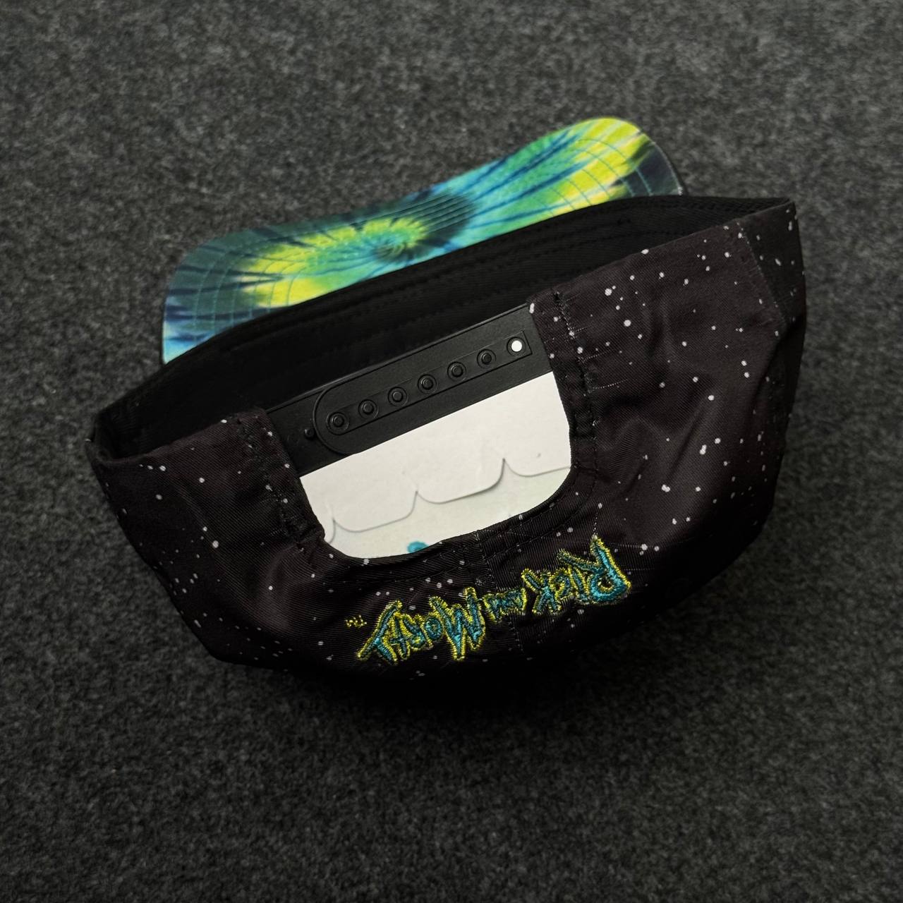 Rick and Morty Portal Fall Tie Dye Snapback Hat