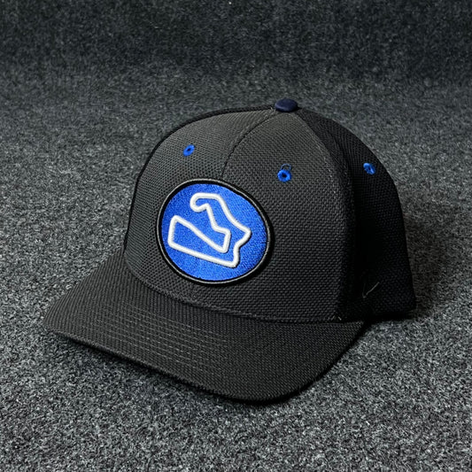 Capelli Sport “Track Logo” Flat Cap – Black & Royal Blue
