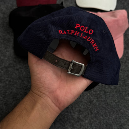 Classic Embroidered Retro Corduroy Unstructured Cap