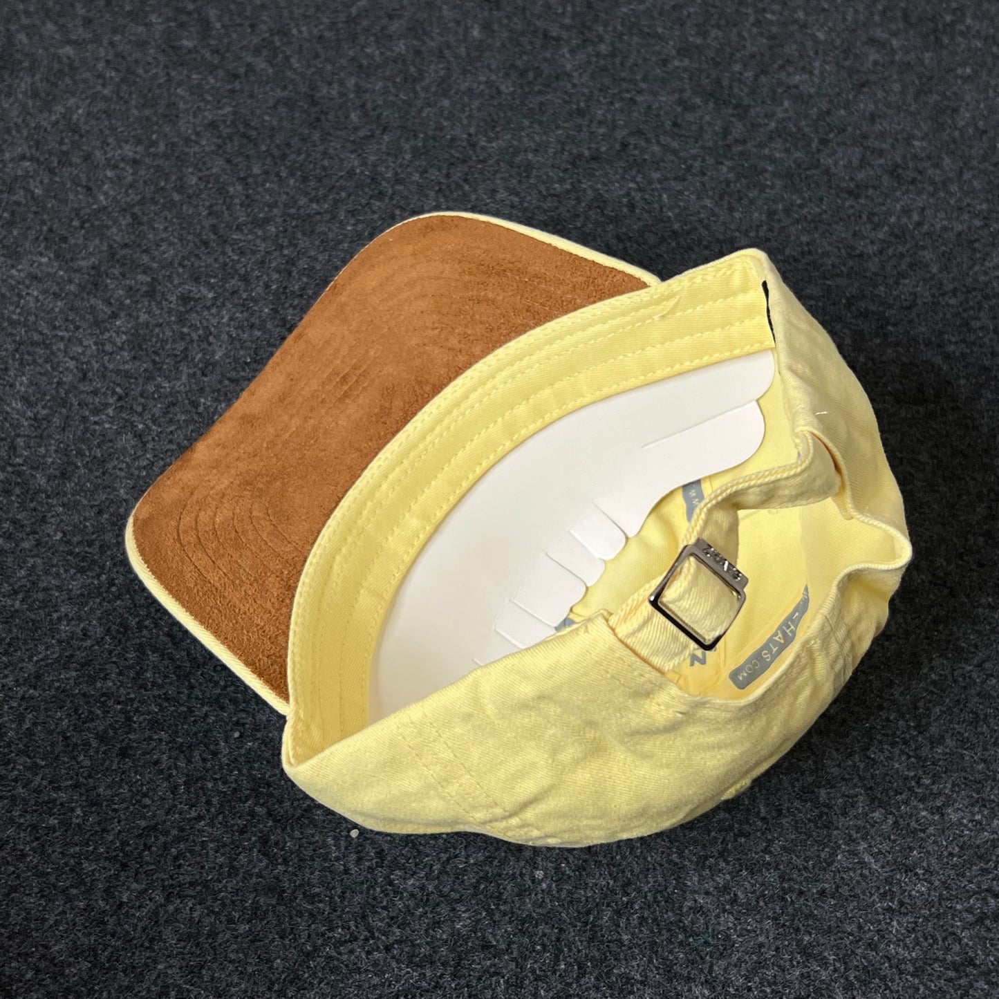 Yellow Flowriders Dad Hat – Leather Patch Adjustable Cap