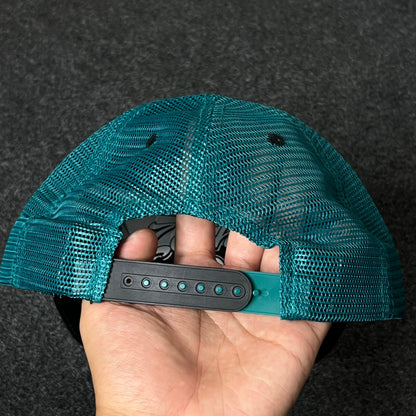 Mighty Ducks Trucker Hat – Teal & Black Mesh Cap
