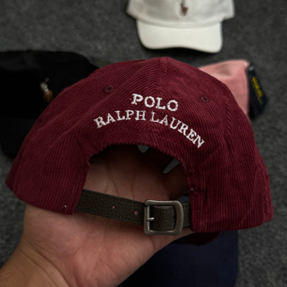 Classic Embroidered Retro Corduroy Unstructured Cap