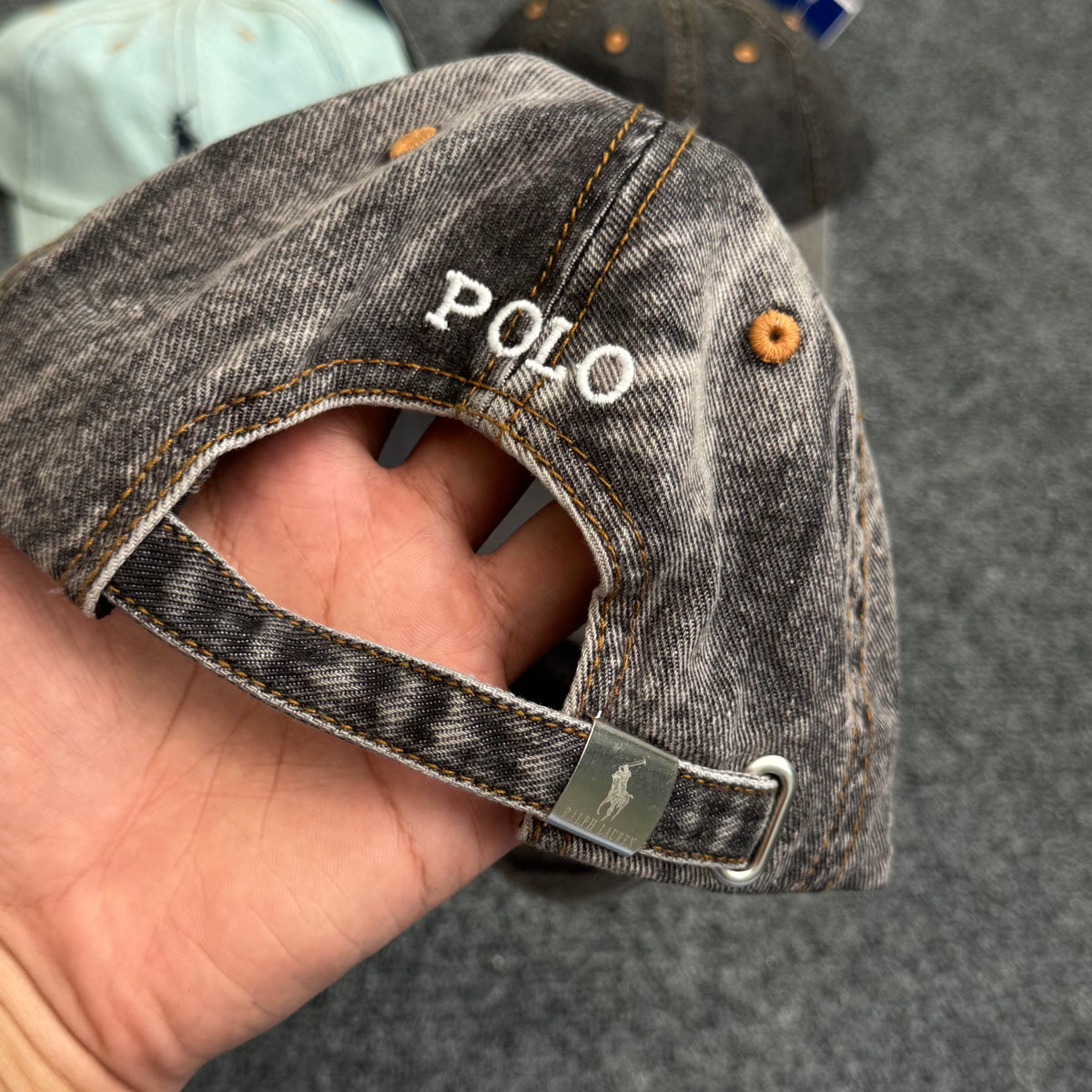 Polo Ralph Lauren Acid-Washed Denim Ball Caps