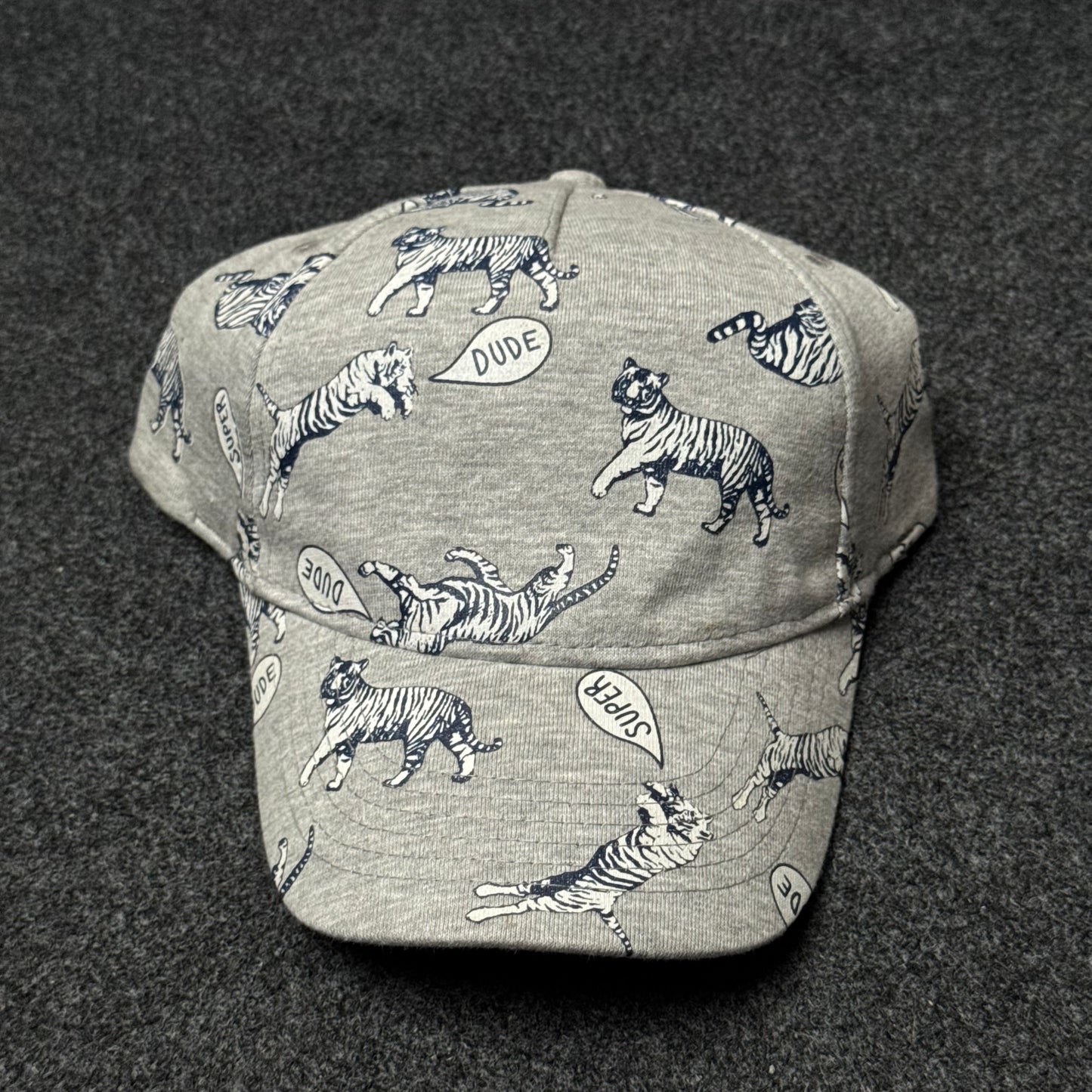 "Super Dude" Tiger Sketch Jersey Cap ( KIDS CAP AGE 6-18 )