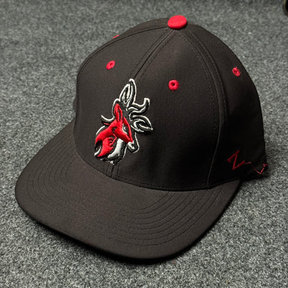 Texas Tech "Raider Red"  Black/Red Sniper Pig Fitted Cap ( M Size )
