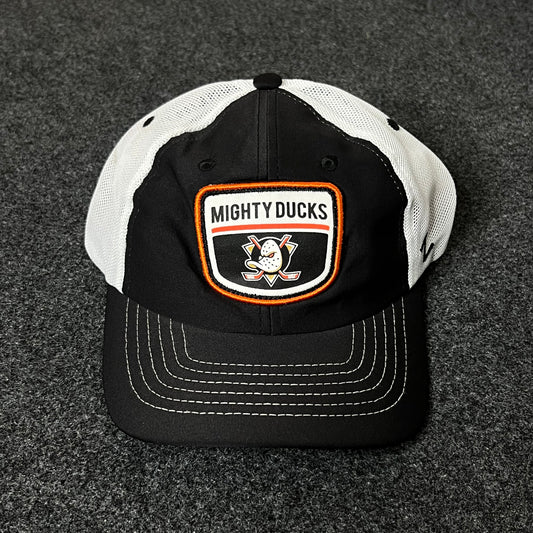 Mighty Ducks Trucker Hat – Black & White Mesh Cap