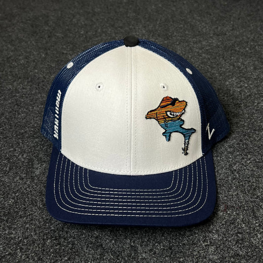 Coastal Carolina Chanticleers Shark Mascot Trucker Hat – White & Navy