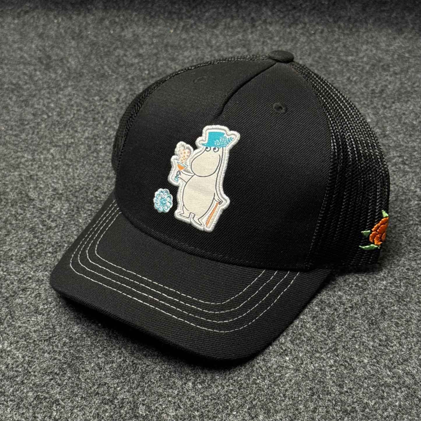 SQRTN "Cheers Moomin" Black Cap ( KIDS CAP AGE 6-18 )