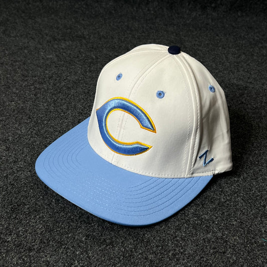 Capelli Sport “C” Fitted Cap – White, Sky Blue & Navy ( M size )