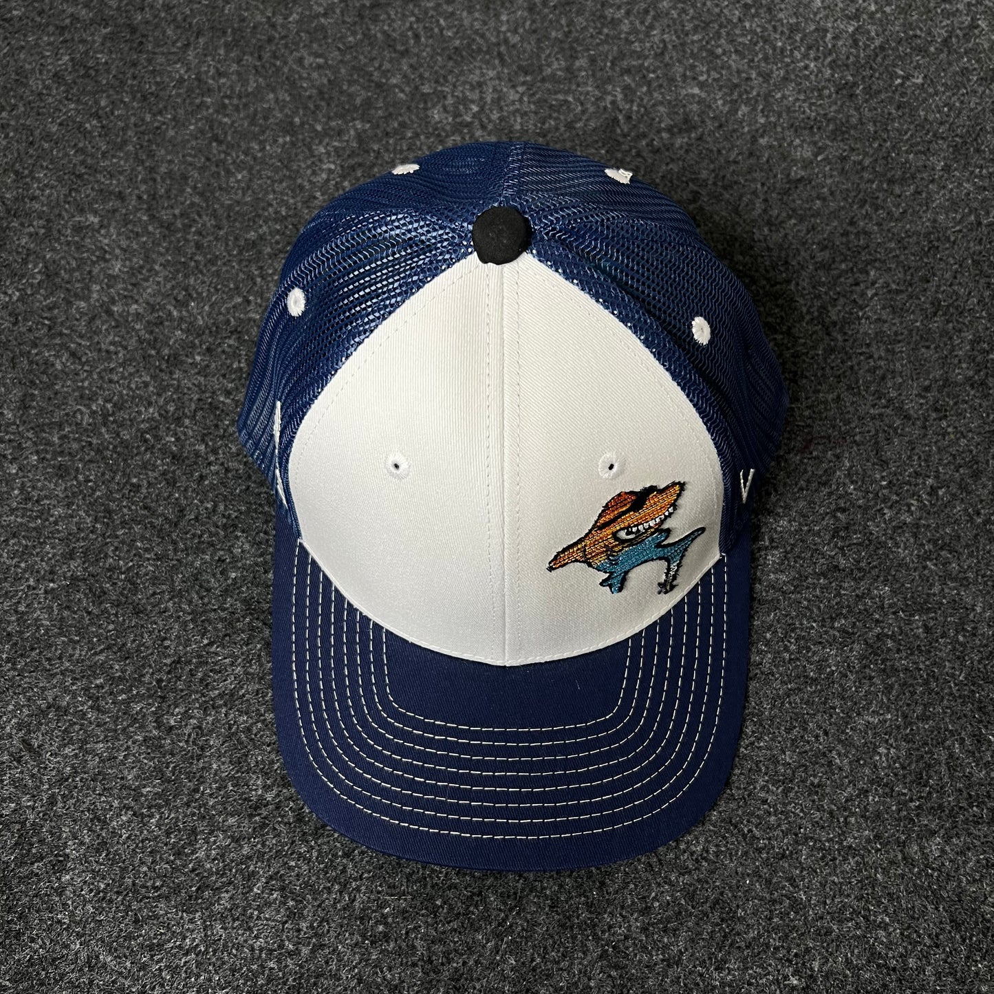 Coastal Carolina Chanticleers Shark Mascot Trucker Hat – White & Navy