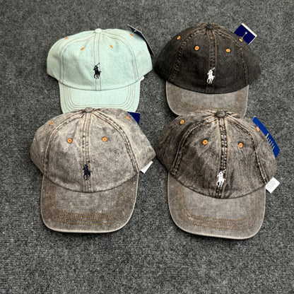 Polo Ralph Lauren Acid-Washed Denim Ball Caps