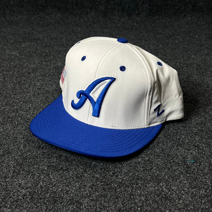 Capelli Sport “A” Fitted Cap – White & Royal Blue ( XL size )