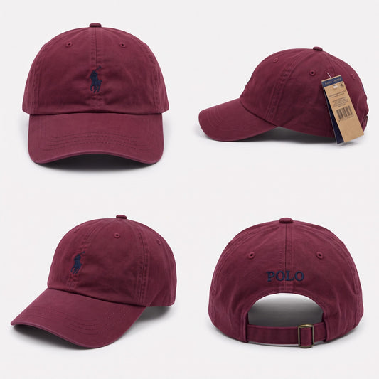 Red Pony Embroidered Adjustable Cap – Navy Accent