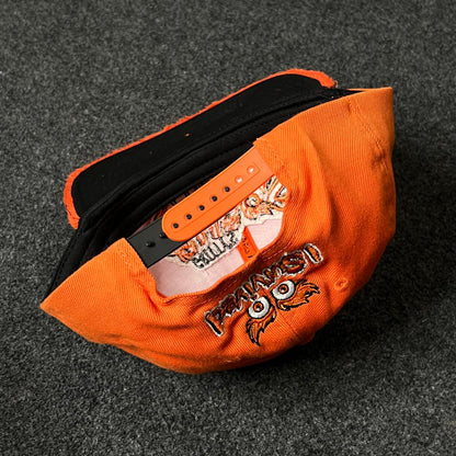 Capelli Sport “Chaos Corner” Fuzzy Flat Cap – Bright Orange