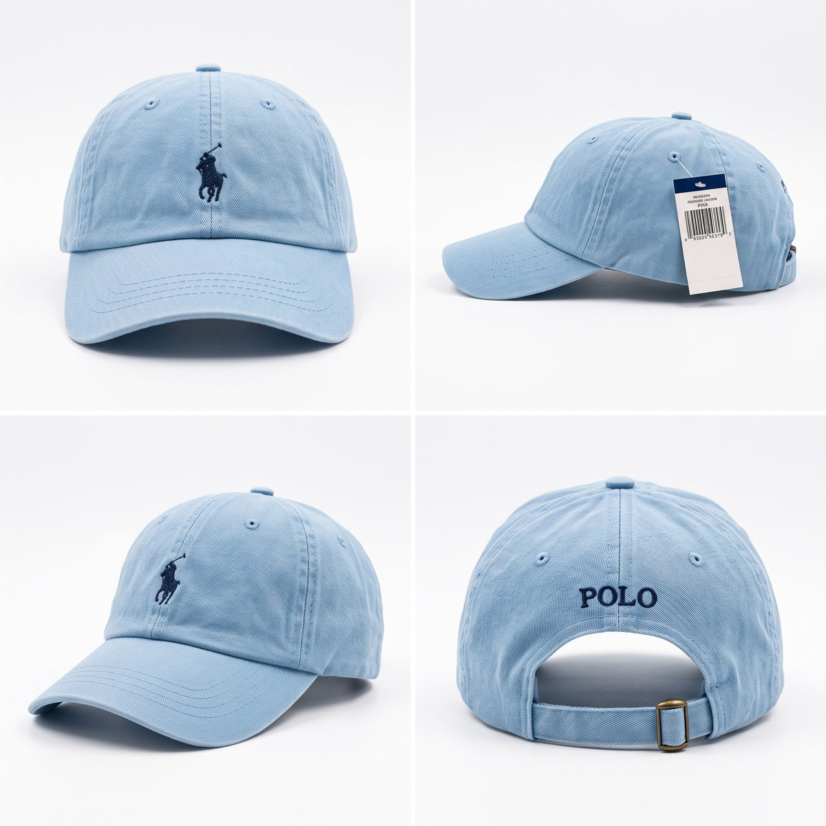 Dad Cap Unstructured in Chambray Blue/Navy Blue