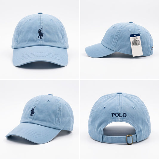 Dad Cap Unstructured in Chambray Blue/Navy Blue