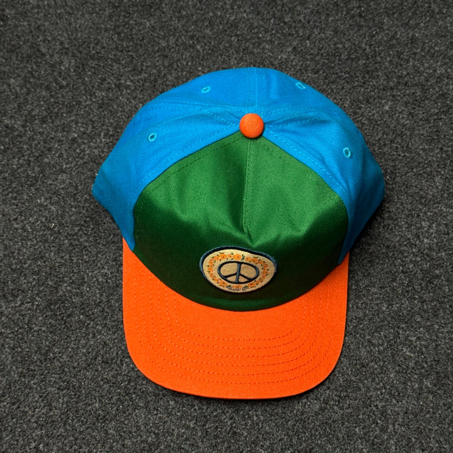 Blooming Peace 5 Panel Cap ( KIDS CAP AGE 6-18 )
