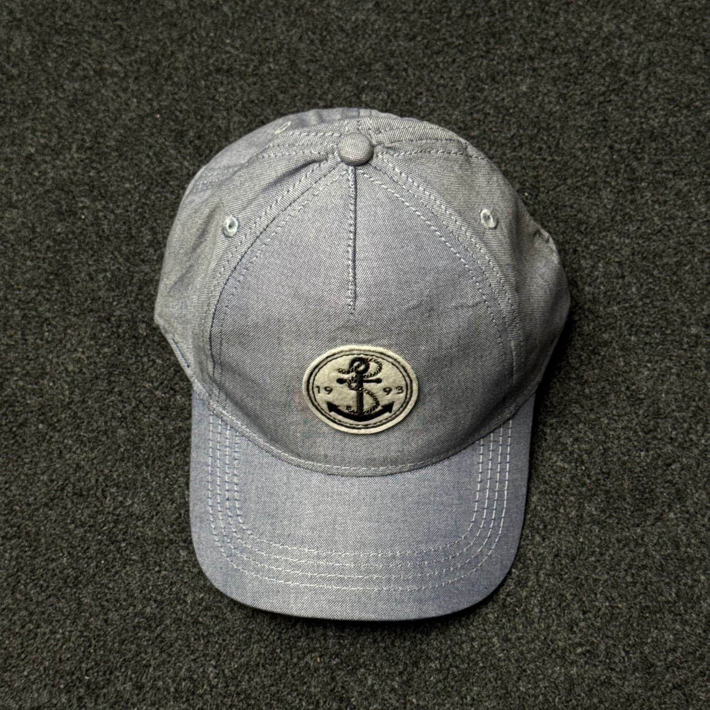 Nautical Heritage "Anchor 1993" Chambray Cap ( KIDS CAP AGE 6-18 )