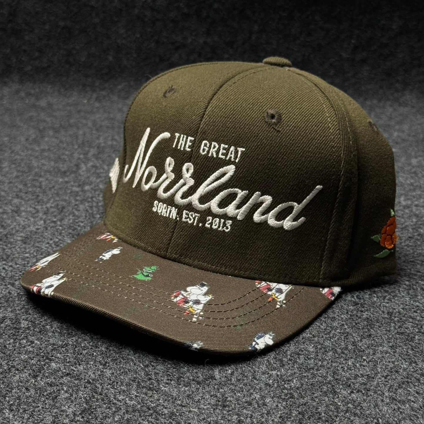 "The Great Norrland" SQRTN Moomin Collaboration Snapback Cap ( KIDS CAP AGE 6-18 )