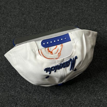 Capelli Sport Horse Mascot Flat Cap – White, Blue & Orange