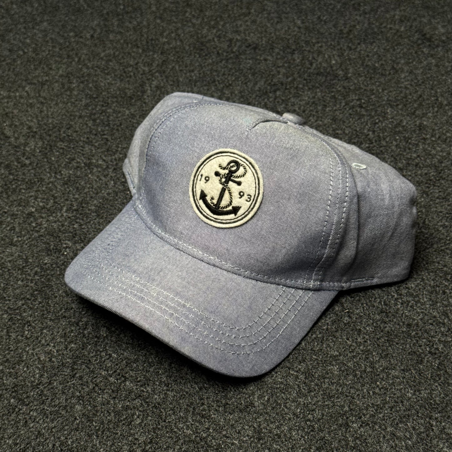 Nautical Heritage "Anchor 1993" Chambray Cap ( KIDS CAP AGE 6-18 )