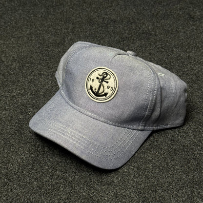 Nautical Heritage "Anchor 1993" Chambray Cap ( KIDS CAP AGE 6-18 )