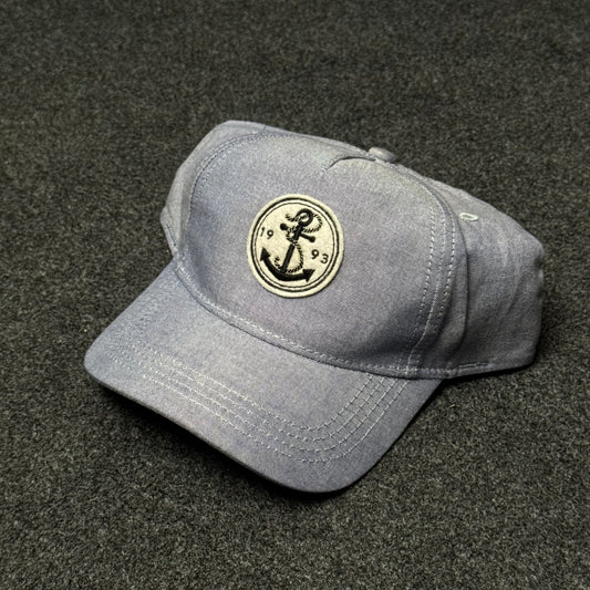 Nautical Heritage "Anchor 1993" Chambray Cap ( KIDS CAP AGE 6-18 )