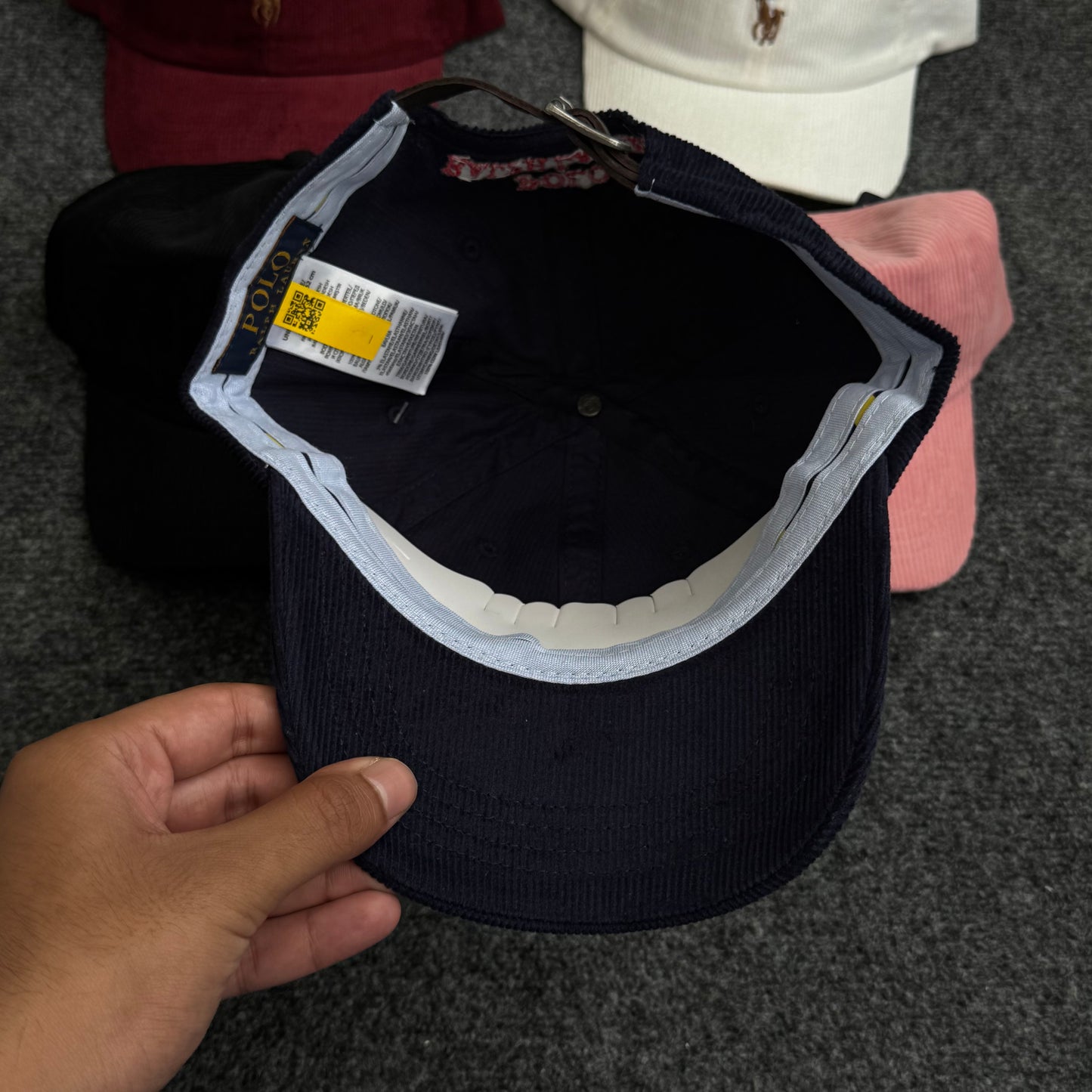 Classic Embroidered Retro Corduroy Unstructured Cap