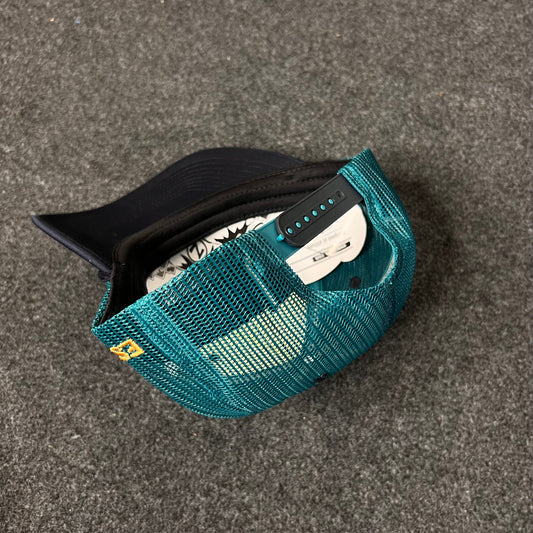 Trucker Hat featuring a nature-inspired landscape design