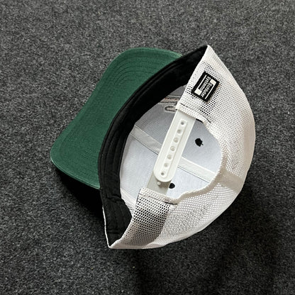 Number 7 Trucker Hat – Black, White & Green Mesh Snapback