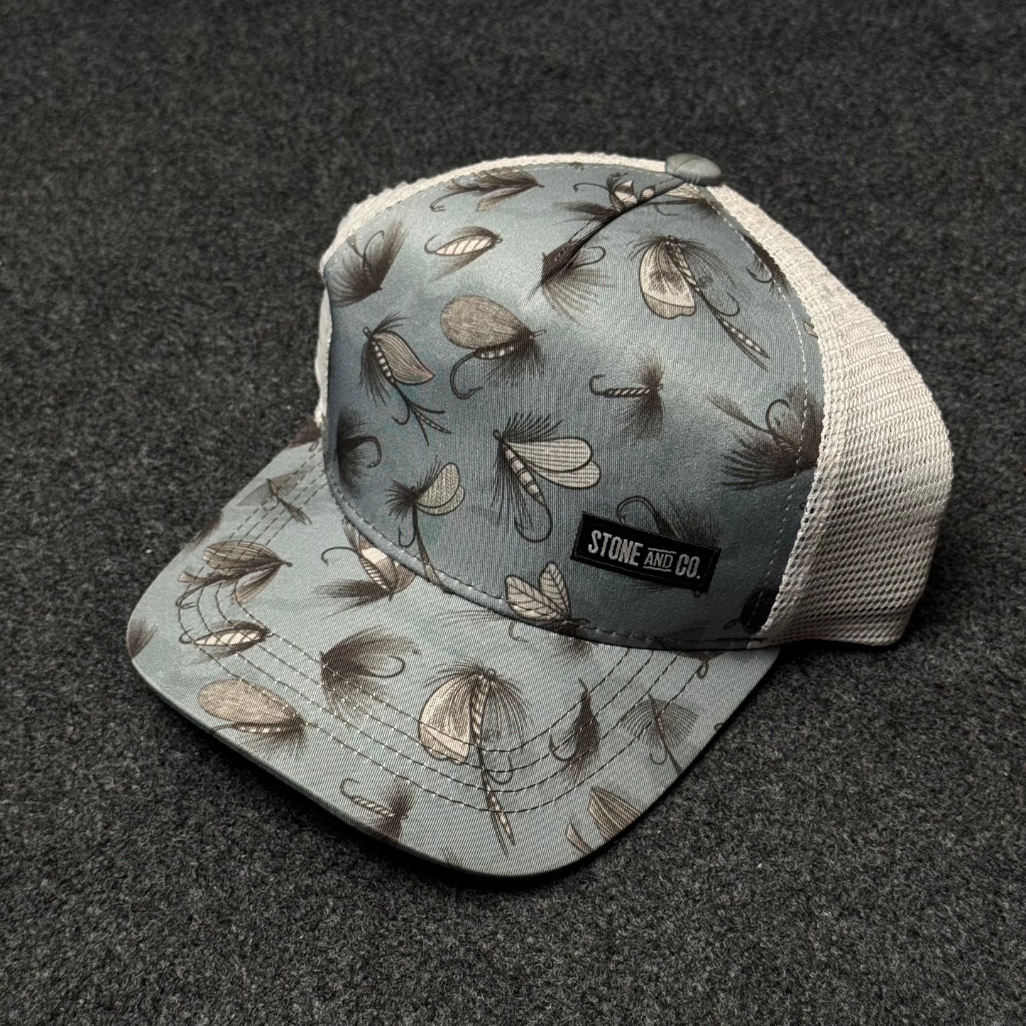 Stone & Co. Fly Pattern Trucker Cap ( KIDS CAP AGE 6-18 )