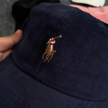 Classic Embroidered Retro Corduroy Unstructured Cap